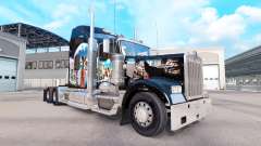 A pele de Indiana no caminhão Kenworth W900 para American Truck Simulator