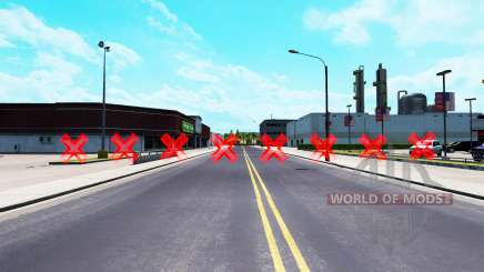 Vermelho barreiras para American Truck Simulator