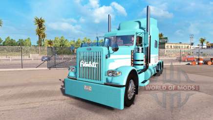 A pele Azul-Branco para o caminhão Peterbilt 389 para American Truck Simulator