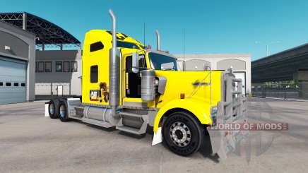 A pele da Caterpillar tractor Kenworth W900 para American Truck Simulator