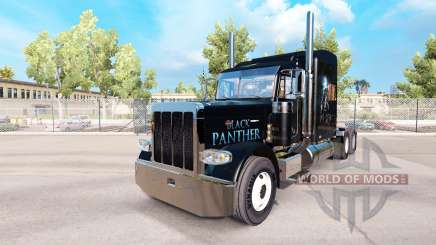 Pantera negra de pele para o caminhão Peterbilt 389 para American Truck Simulator