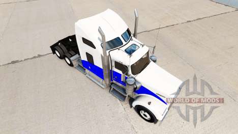 Onda azul pele para o Kenworth W900 trator para American Truck Simulator