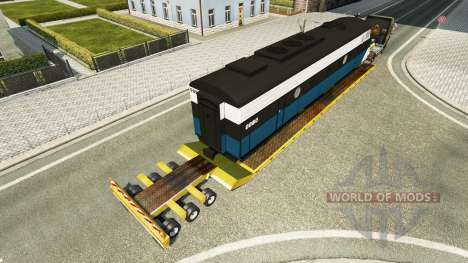Baixa varrer com uma locomotiva para Euro Truck Simulator 2