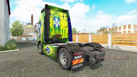 Pele Brasil na Volvo caminhões para Euro Truck Simulator 2