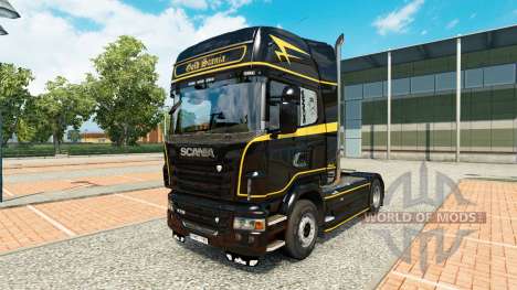 Pele Dourada Linhas no tractor Scania para Euro Truck Simulator 2