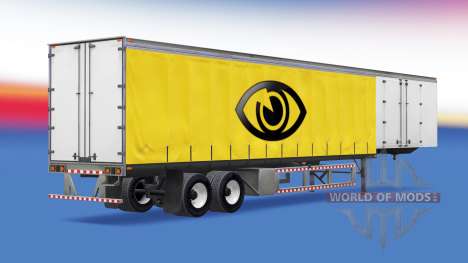 30 tonelada de cortina trailer para American Truck Simulator