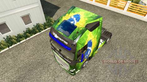 Pele Brasil na Volvo caminhões para Euro Truck Simulator 2