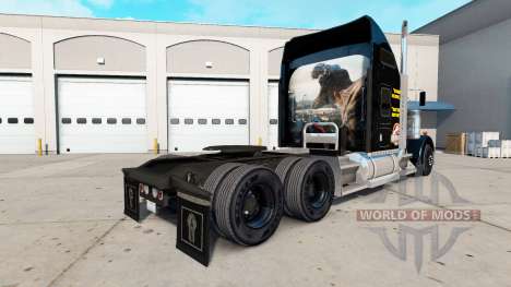 Pele Jurassic Mundo caminhão Kenworth W900 para American Truck Simulator