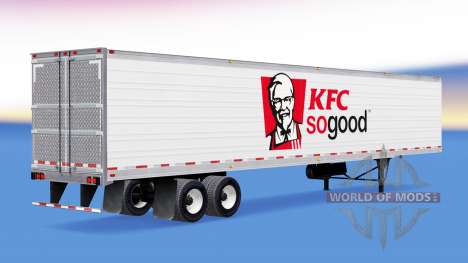 A pele no KFC reefer semi-reboque para American Truck Simulator