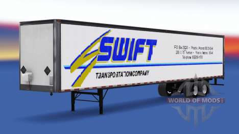 Todo em metal, semi-reboque Swift para American Truck Simulator