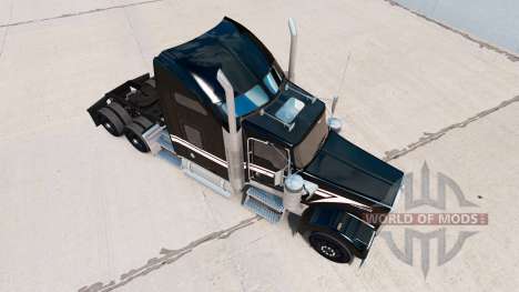 Pele Preto-e-Branco no caminhão Kenworth W900 para American Truck Simulator