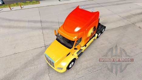 A pele do Sol no trator Peterbilt para American Truck Simulator
