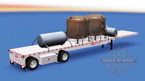 Semi-reboque-plataforma com cargas diferentes. para American Truck Simulator