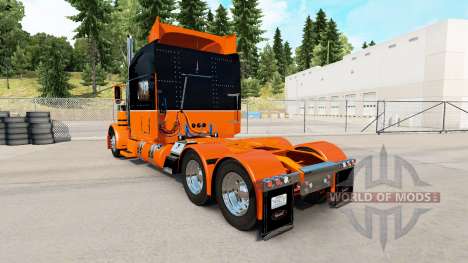 O Preto e pele de Laranja para o caminhão Peterb para American Truck Simulator