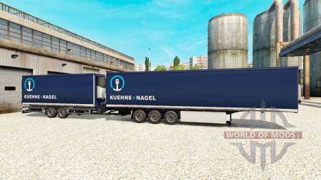 Semi-Reboques Krone Gigaliner [Kuehne Nagel] para Euro Truck Simulator 2