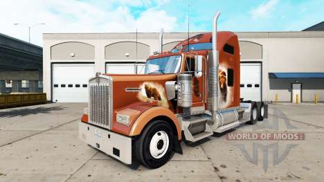 A pele dos Ursos Den no caminhão Kenworth W900 para American Truck Simulator