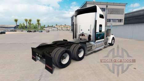 Pele Personalizada Azul Novo caminhão Kenworth W para American Truck Simulator