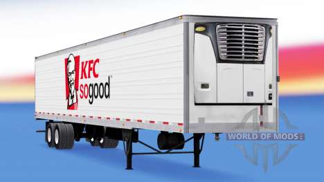 A pele no KFC reefer semi-reboque para American Truck Simulator