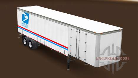 Pele USPS no trailer para American Truck Simulator