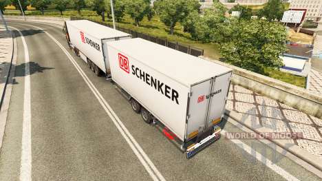 Semi-reboques Krone Gigaliner [DB Schenker] para Euro Truck Simulator 2