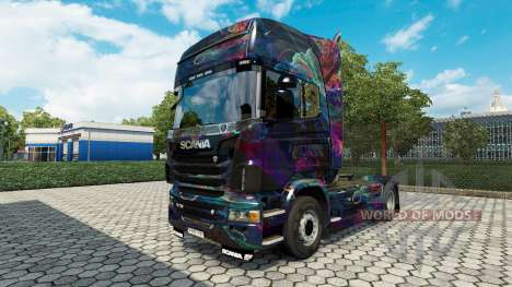 O Fractal de Chama para a pele do Scania truck para Euro Truck Simulator 2