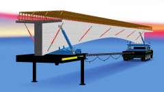 O trailer-dissolução, com uma carga de ponte de concreto para American Truck Simulator