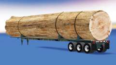 Semi-reboque com uma carga de tronco de árvore para American Truck Simulator