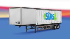 Pele O the Sims 4 em uma cortina semi-reboque para American Truck Simulator