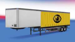 30 tonelada de cortina trailer para American Truck Simulator