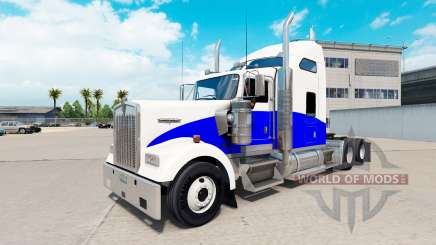 Onda azul pele para o Kenworth W900 trator para American Truck Simulator