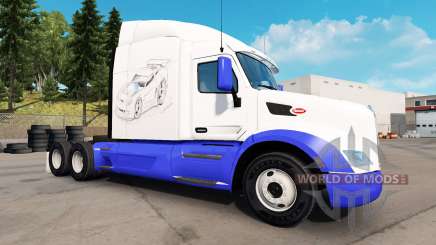 Pele Esboços de Carros no trator Peterbilt para American Truck Simulator