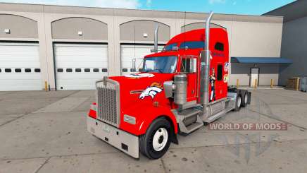 Pele Denver Broncos no caminhão Kenworth W900 para American Truck Simulator