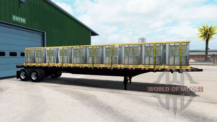 Semi-reboque-plataforma com cargas diferentes. para American Truck Simulator