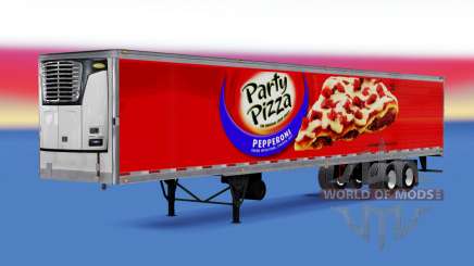 Refrigerado semi-reboque Festa de Pizza para American Truck Simulator