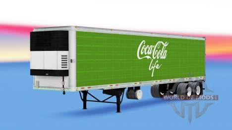 Refrigerado semi-reboque Coca-Cola da Vida para American Truck Simulator