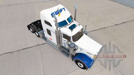 Pele Swift no caminhão Kenworth W900 para American Truck Simulator