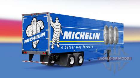 A Michelin, a pele do reefer trailer para American Truck Simulator
