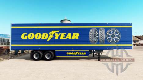 Pele Goodyear em refrigerada com semi-reboque para American Truck Simulator