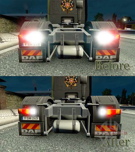 O efeito das luzes v2.0 para Euro Truck Simulator 2