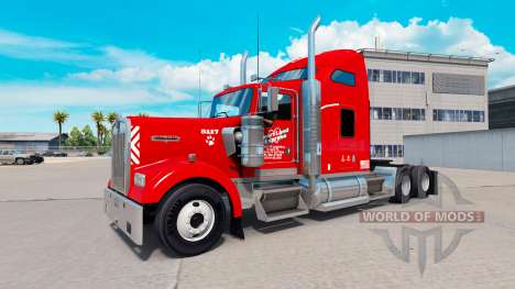 Heartland Express pele [red] caminhão Kenworth para American Truck Simulator