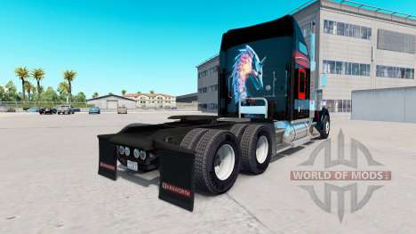 Pele Bitdefender trator Kenworth W900 para American Truck Simulator