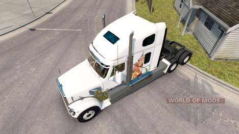 Pele Anime meninas lutando por um trator Freight para American Truck Simulator