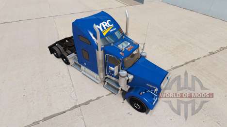 Pele YRC Mercadorias no caminhão Kenworth W900 para American Truck Simulator