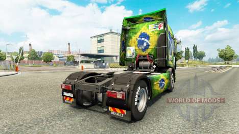 Pele Brasil 2014 para o trator Renault para Euro Truck Simulator 2