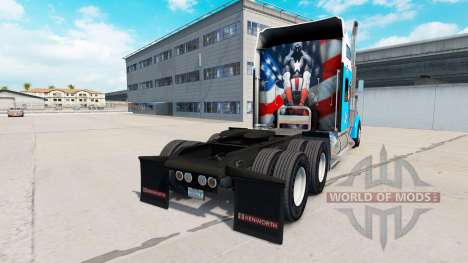 Pele do Capitão América no caminhão Kenworth W90 para American Truck Simulator