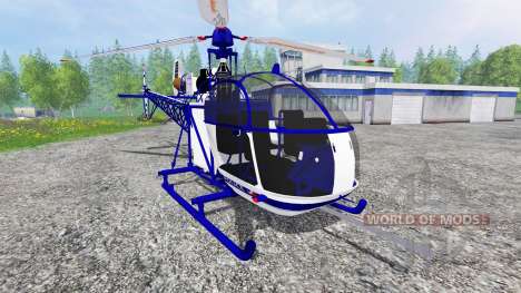 Sud-Aviation Alouette II Police para Farming Simulator 2015