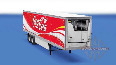 Pele Coca-Cola refrigerado semi-reboque para American Truck Simulator