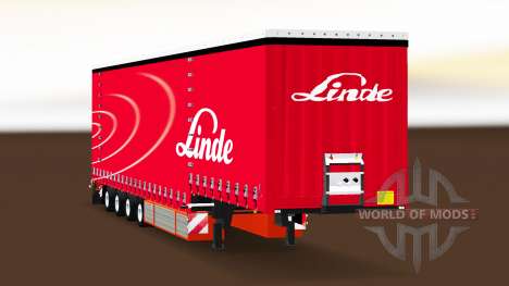 Quatro eixos cortina semi-reboque Krone para Euro Truck Simulator 2
