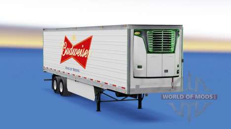 A pele sobre a Budweiser reefer semi-reboque para American Truck Simulator