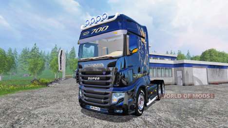 Scania R700 [blue black] para Farming Simulator 2015